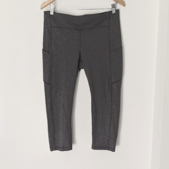 Lululemon Speed Up Crop 21" Heathered Black 12 - Picture 9 of 16
